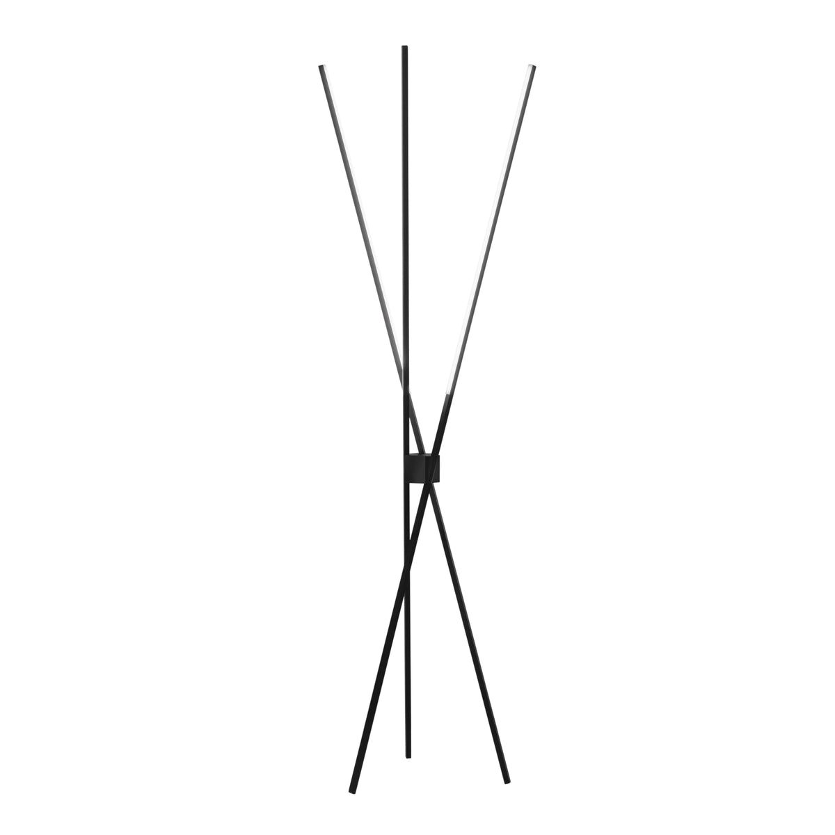 "Piantana LED SHANGHAI 3 punti luce in alluminio nero, CCT"