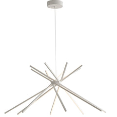 "Sospensione SHANGHAI 8 punti luce in alluminio bianco 4000K (Luce naturale)"