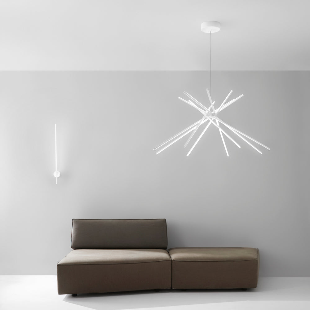 SOSPENSIONE LED SHANGHAI BIANCA 56W 6560LM 3000K 113X51,5X160CM