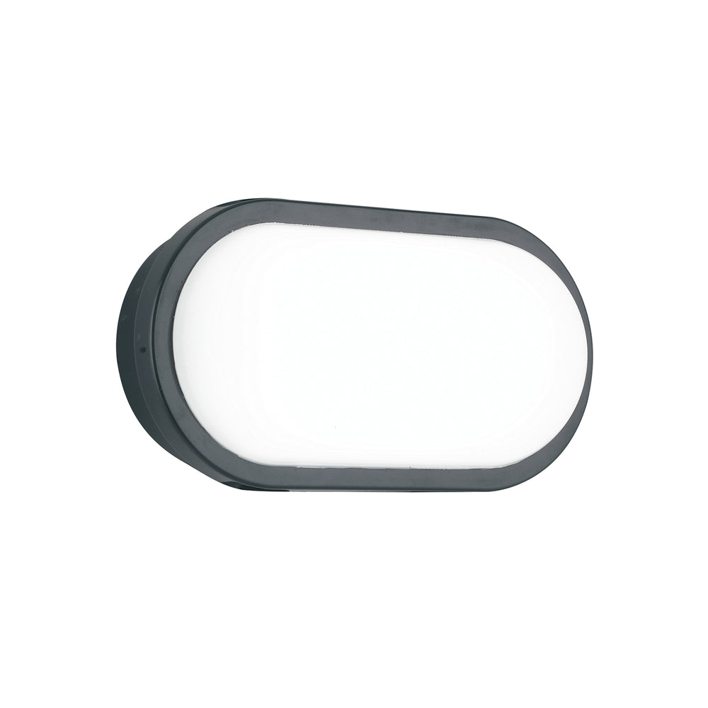PLAFONIERA LED SHELLY ANTRACITE OVALE 20W 2500LM CCT IP65 17,6X8X27,1CM
