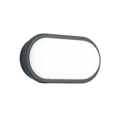 PLAFONIERA LED SHELLY ANTRACITE OVALE 20W 2500LM CCT IP65 17,6X8X27,1CM