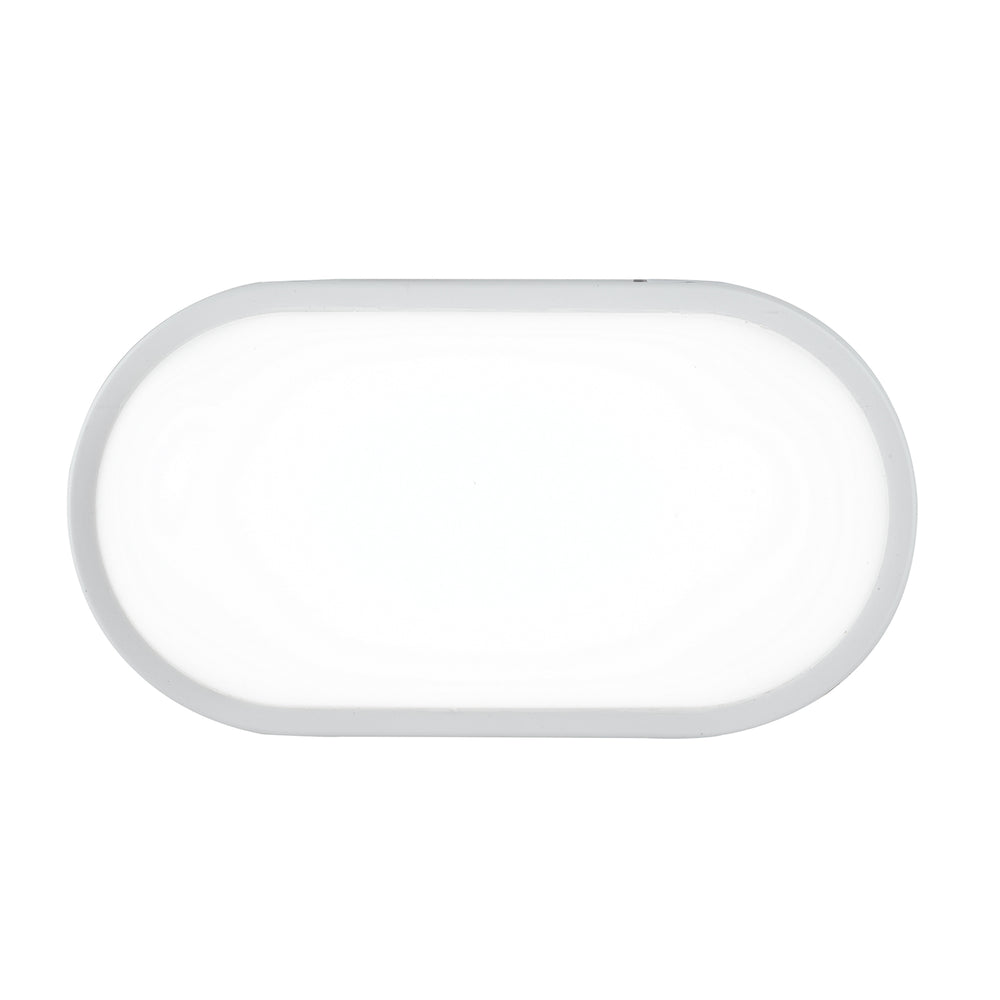 PLAFONIERA LED SHELLY BIANCA OVALE 20W 2500LM CCT IP65 17,6X8X27,1CM