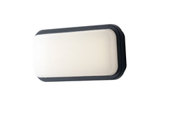 "Plafoniera da esterno LED SHELLY rettangolare antracite 20W con CCT