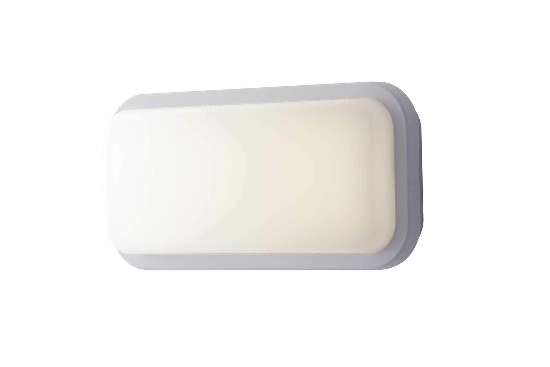 "Plafoniera da esterno LED SHELLY rettangolare bianca 20W 4000K  con sensore di movimento