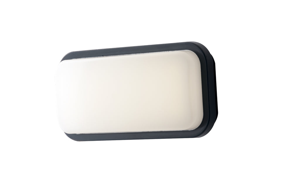 PLAFONIERA LED SHELLY ANTRACITE RETTANGOLARE 15W 1900LM CCT IP65 11,6X6,8X23,6CM