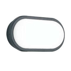 "Plafoniera da esterno LED SHELLY ovale antracite 15W con CCT