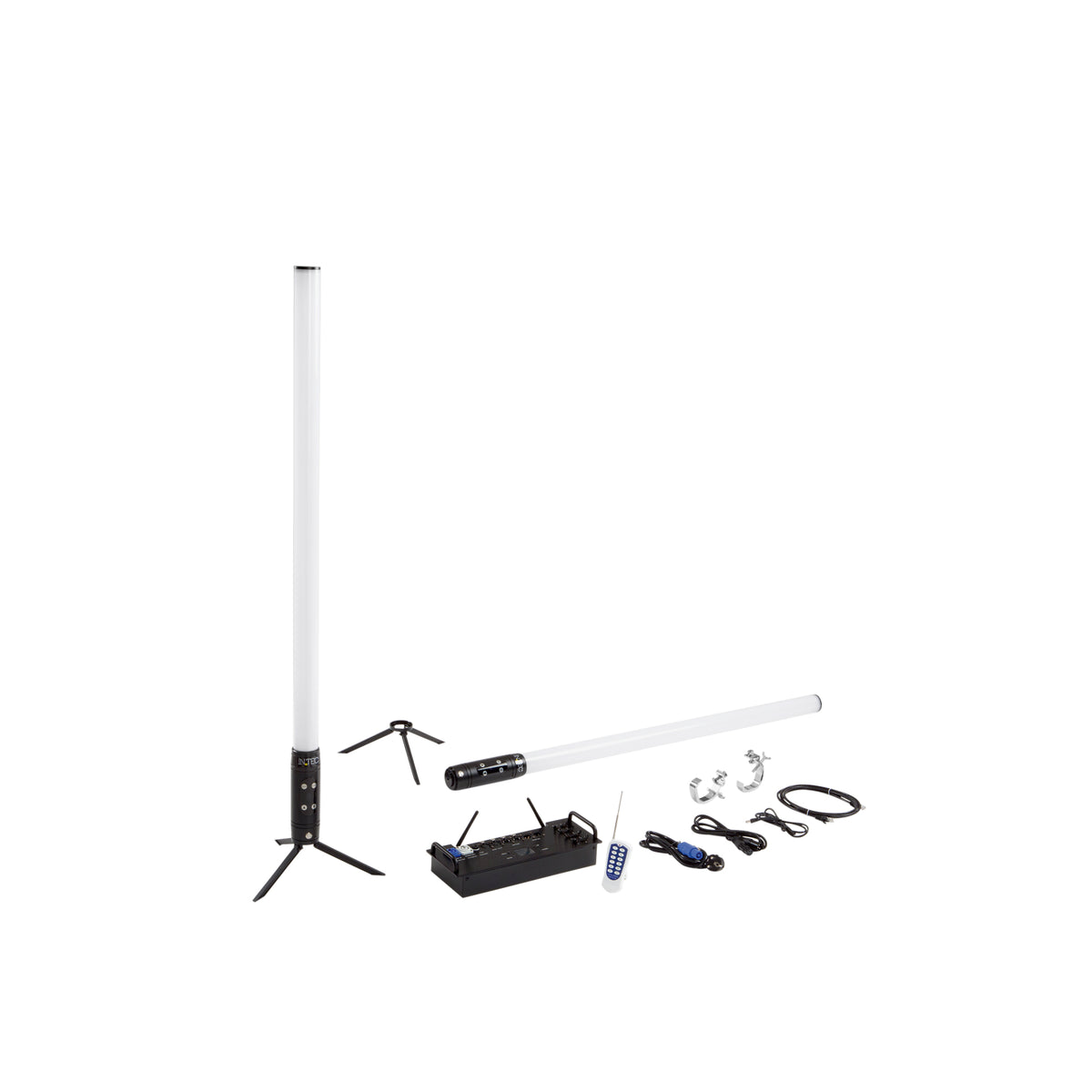 "Kit 9 tubi LED SHOW ricaricabili RGBW +UV IP65 con Wi-Fi"