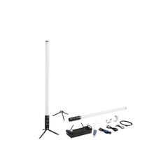 "Kit 9 tubi LED SHOW ricaricabili RGBW +UV IP65 con Wi-Fi"
