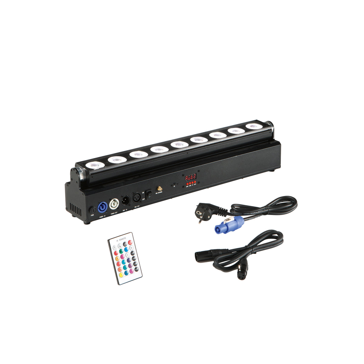 Proiettore LED SHOW WALLWASHER 9x18W RGB full color con batteria ricaricabile  e Wi-Fi