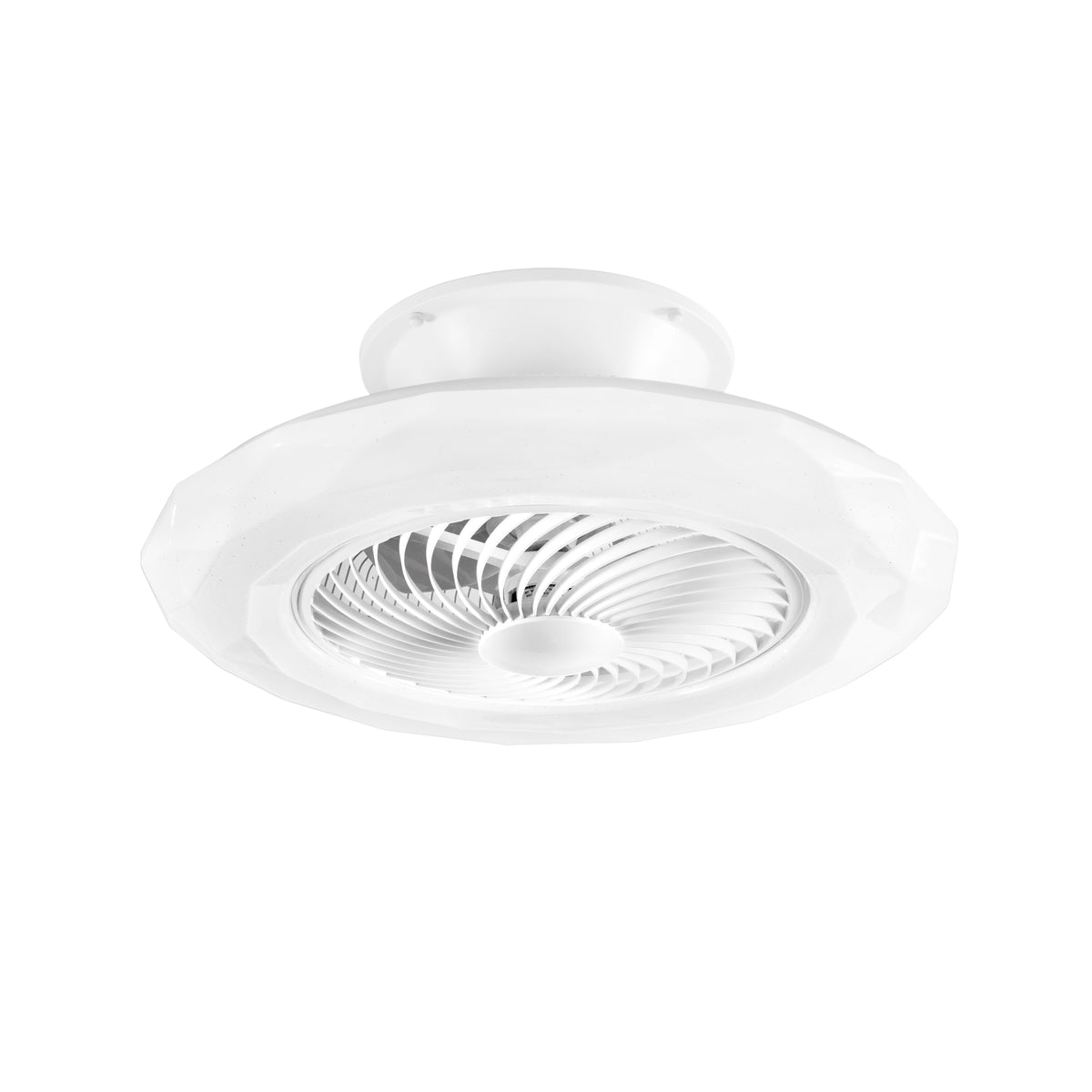 "Plafoniera LED con ventilatore SKYRON 3 velocità CCT con smart Wi-Fi e telecomando"