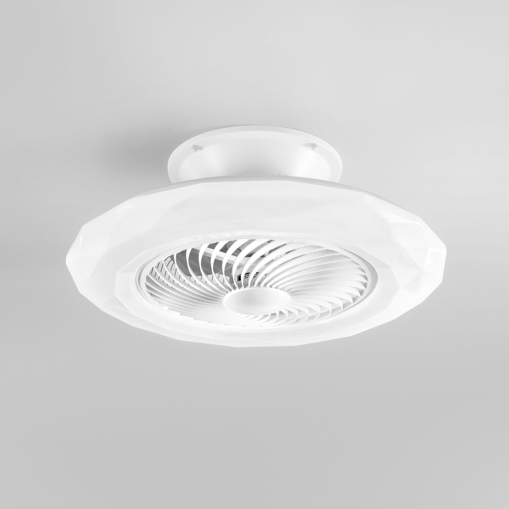 PLAFONIERA LED VENTILATORE SKYRON BIANCO 40W 4450LM CCT DIMM. Wi-Fi CON TELECOMANDO INCLUSO 60X22CM