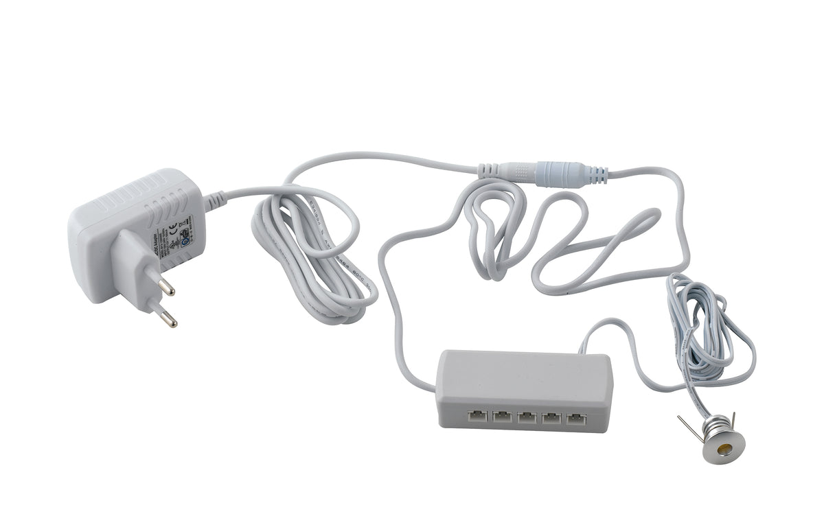 "Kit 30 mini faretti a incasso STARLIGHT bianco o argento in alluminio 4000K"