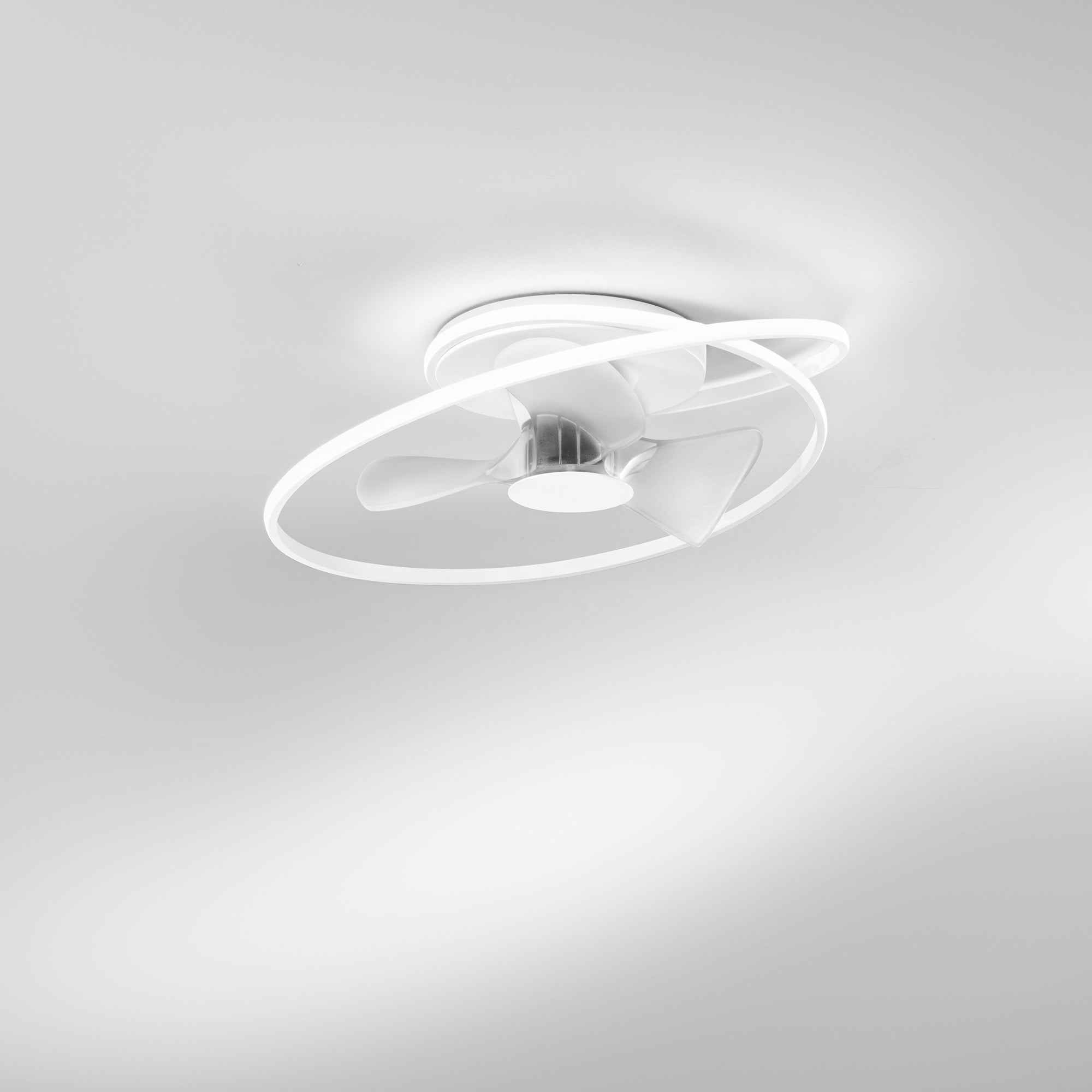 "Plafoniera LED STORM con ventilatore CCT - Bianco"