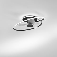 "Plafoniera LED STORM con ventilatore CCT - Nero"