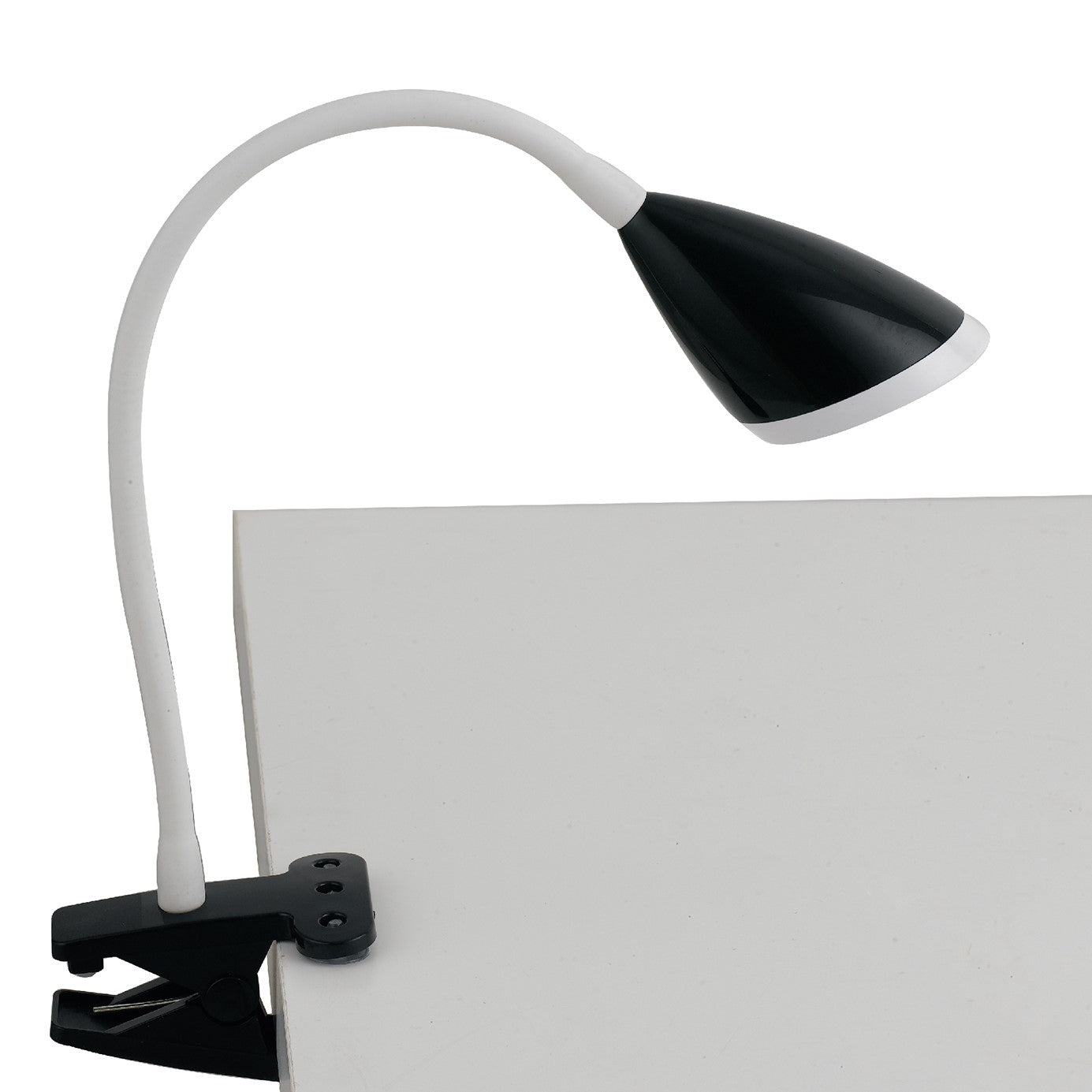 LAMPADA DA LETTURA LED HEGEL NERA CON PINZA 3,7W 450LM 4000K 9,5X9,5X33CM