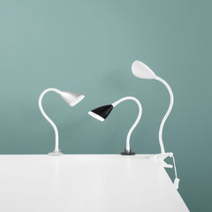 LAMPADA DA LETTURA LED HEGEL BIANCA CON PINZA 3,7W 450LM 4000K 9,5X9,5X33CM