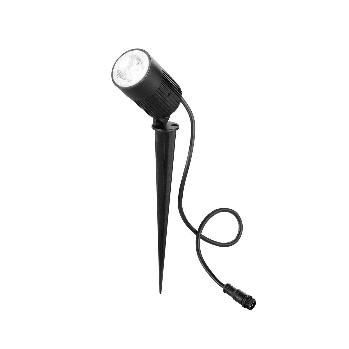 "Proiettore LED TARGET nero con picchetto RGB IP67 - 8W