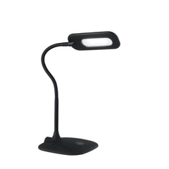"Lampada da lettura  orientabile LED DARWIN in metallo nero con touch e dimmer"
