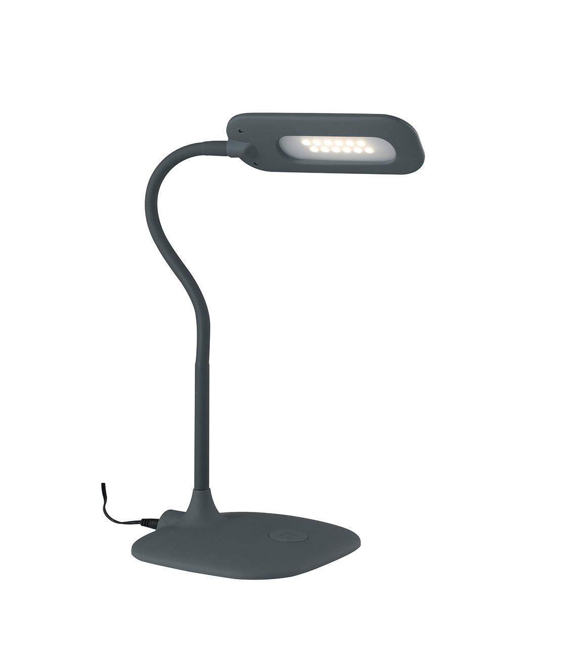 "Lampada da lettura  orientabile LED DARWIN in metallo grigio con touch e dimmer"