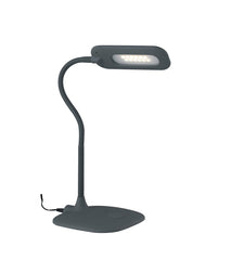 "Lampada da lettura  orientabile LED DARWIN in metallo grigio con touch e dimmer"