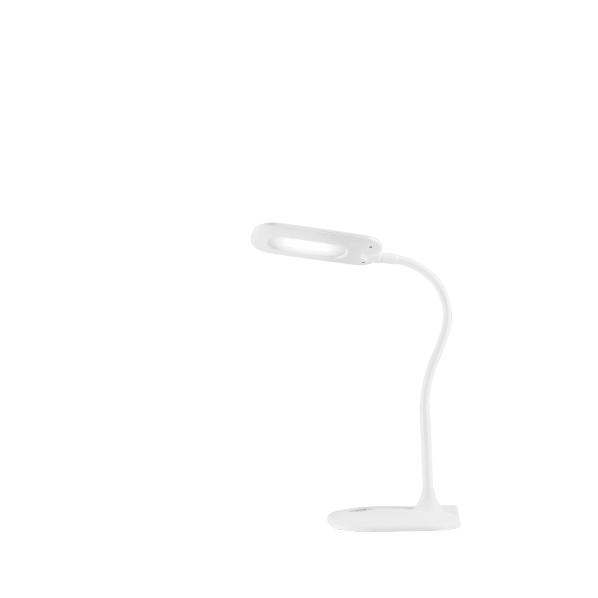 "Lampada da lettura  orientabile LED DARWIN in metallo bianco con touch e dimmer"
