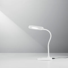 LAMPADA DA LETTURA LED DARWIN BIANCA CON BRACCIO ORIENTABILE 4,8W 700LM 4000K DIMMERABILE 16X16X53,5