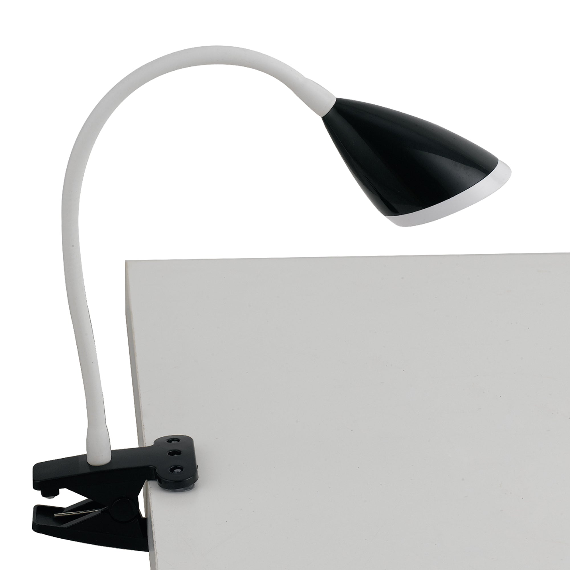 "Lampada da letturaorientabile LED HEGEL nera con pinza di fissaggio 4000K (luce naturale)"