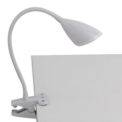 "Lampada da letturaorientabile LED HEGEL bianca con pinza di fissaggio 4000K (luce naturale)"