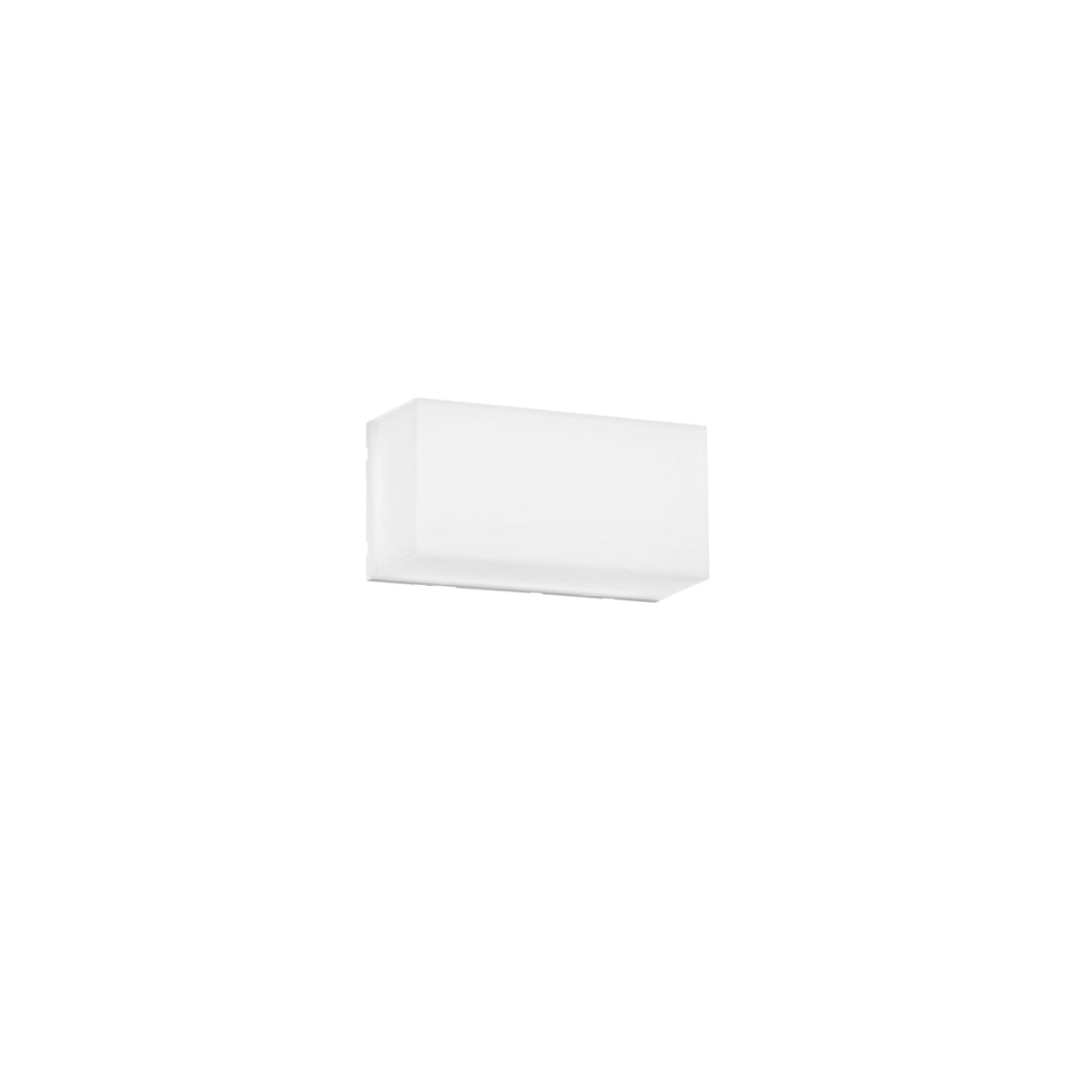 "Plafoniera da esterno LED TOGO rettangolare bianca con interruttore CCT - 20 cm."
