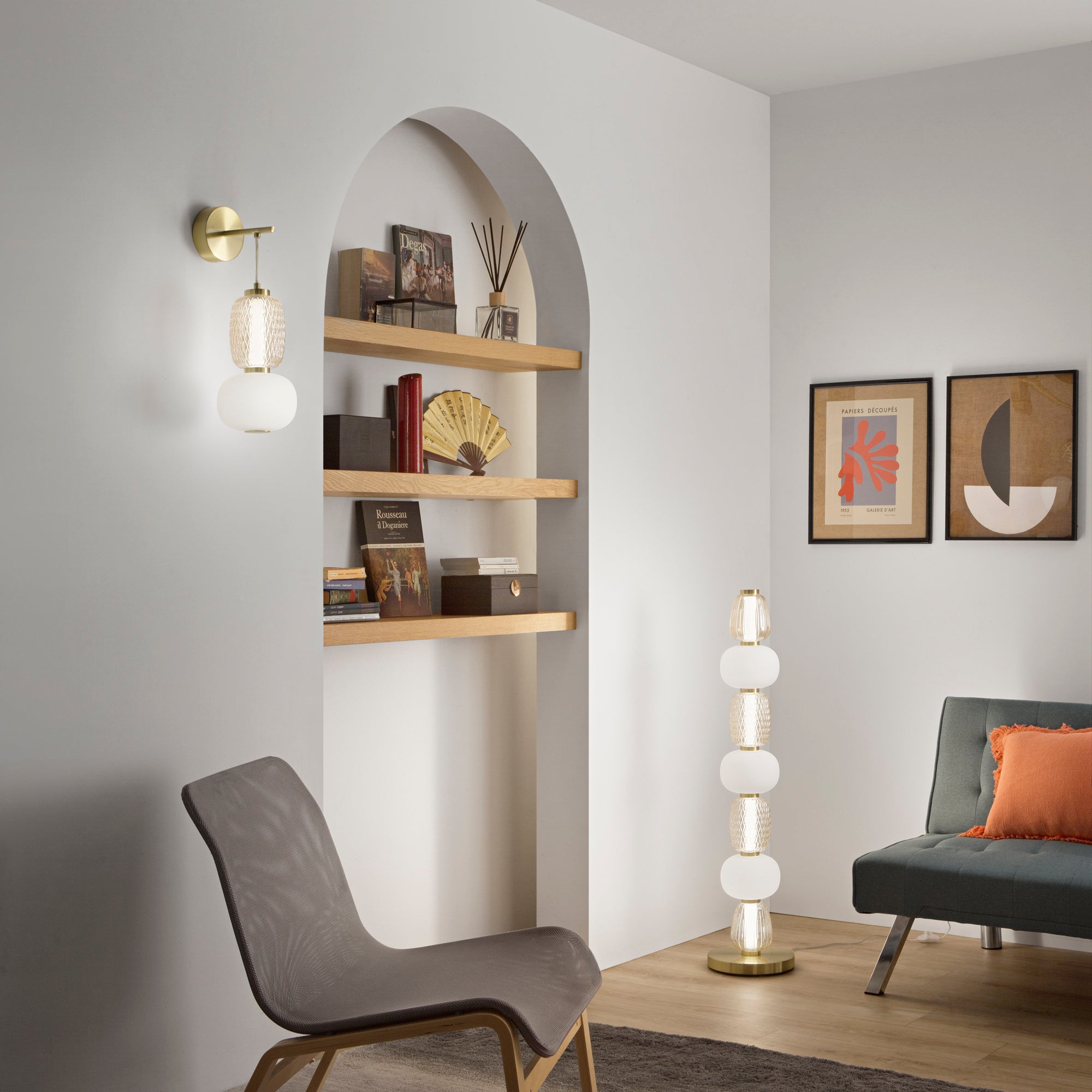 APPLIQUE LED TOTEM ORO 18W 2000LM 3000K 22X55CM