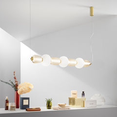 SOSPENSIONE LED TOTEM ORO 42W 4500LM 3000K 17X163CM