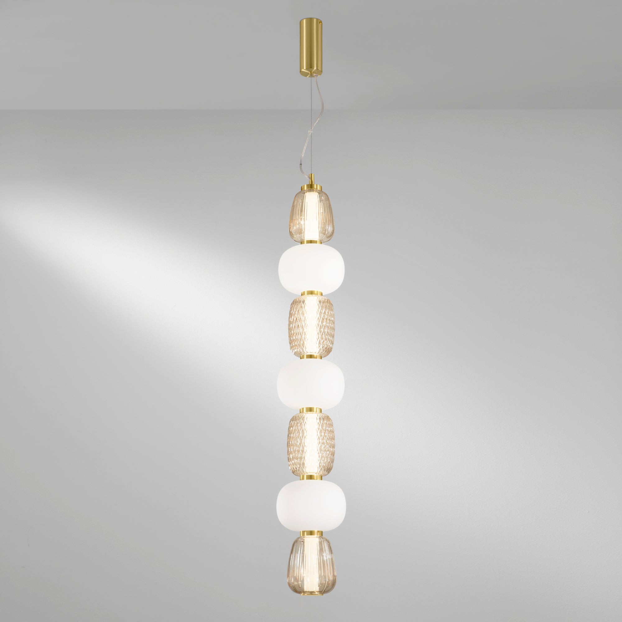 SOSPENSIONE LED TOTEM ORO 42W 4500LM 3000K 17X163CM