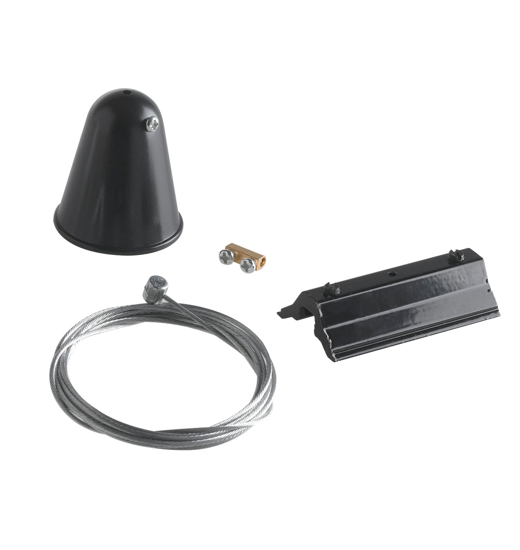 Sistema sospensione 300 cm per binari nero