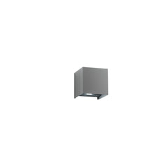 "Applique LED da esterno ALFA 10 in alluminio grigio 2x5W CCT IP54"
