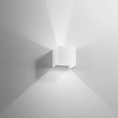 APPLIQUE BIEMISSIONE LED ALFA BIANCA 2X5W 1200LM CCT IP54 10X10X10CM