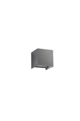 APPLIQUE BIEMISSIONE LED ALFA GRIGIO 2X10W 1800LM CCT IP54 12X12X12CM