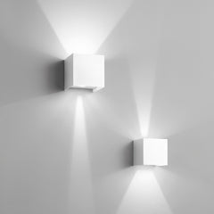 APPLIQUE BIEMISSIONE LED ALFA BIANCA 2X5W 1200LM CCT IP54 10X10X10CM