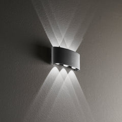 APPLIQUE BIEMISSIONE LED BEETLE ANTRACITE 6W 600LM CCT IP54 17X8X4CM