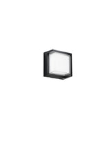 "Applique LED BLOCK in PC nero quadrato con CCT IP65 16x16cm"