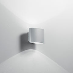 APPLIQUE BIEMISSIONE LED BOXTER SILVER 2X4W 800LM 4000K IP44 12,9X8,5X10CM