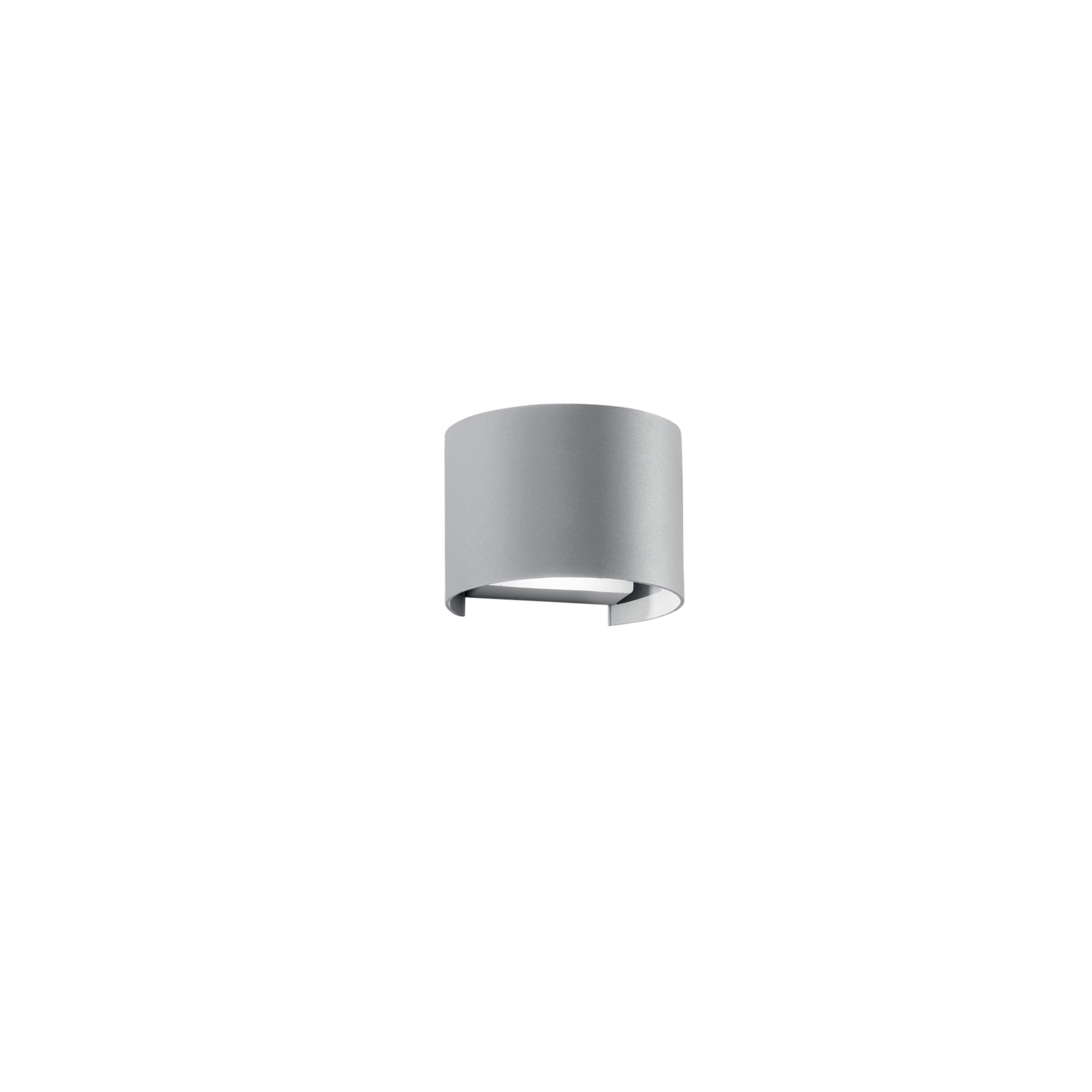 APPLIQUE BIEMISSIONE LED DELTA GRIGIA 2X5W 700LM CCT IP54 14X12X10CM