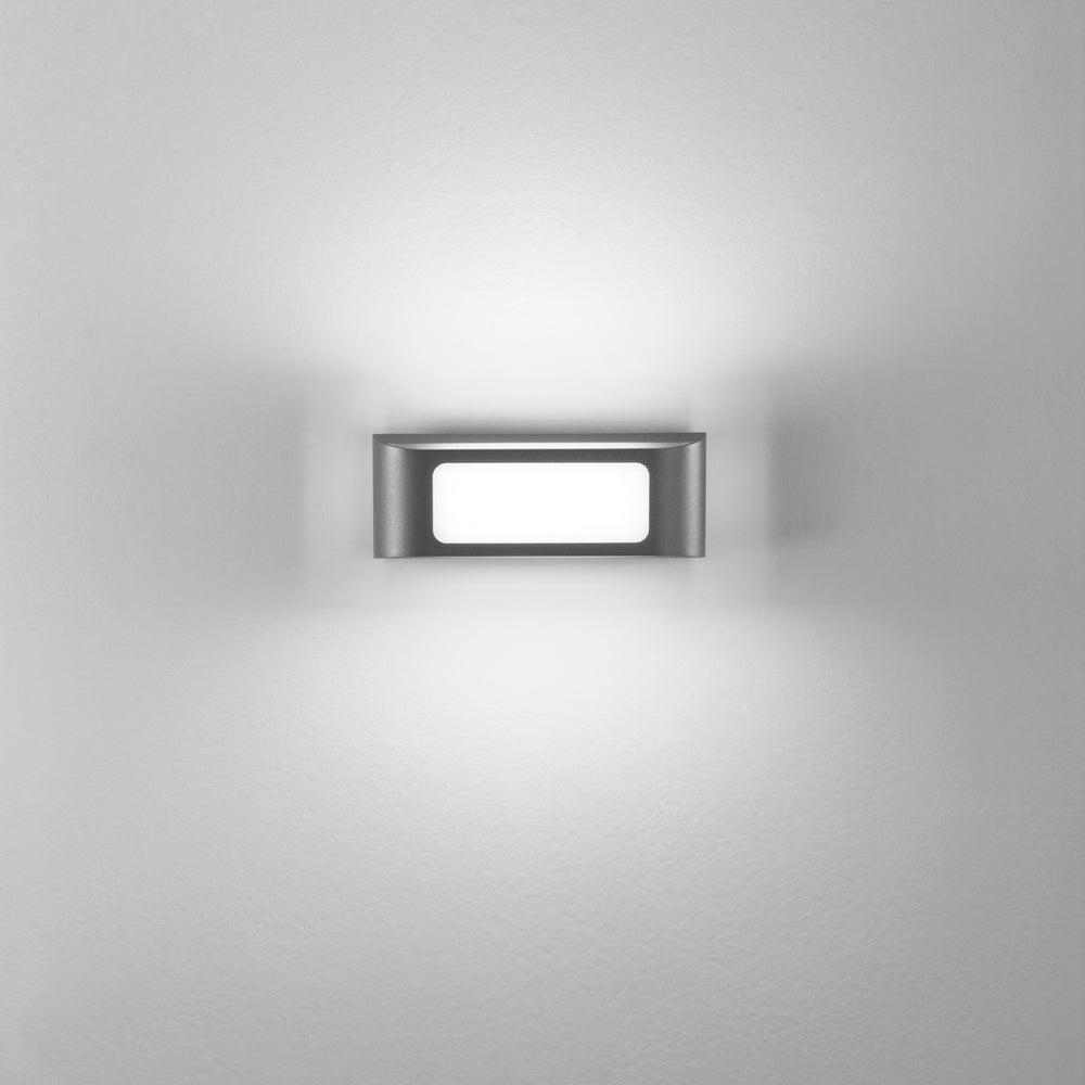 APPLIQUE BIEMISSIONE LED DESERT ANTRACITE 12W 1500LM CCT 3000/4000K IP65 25X5,3X9,5CM