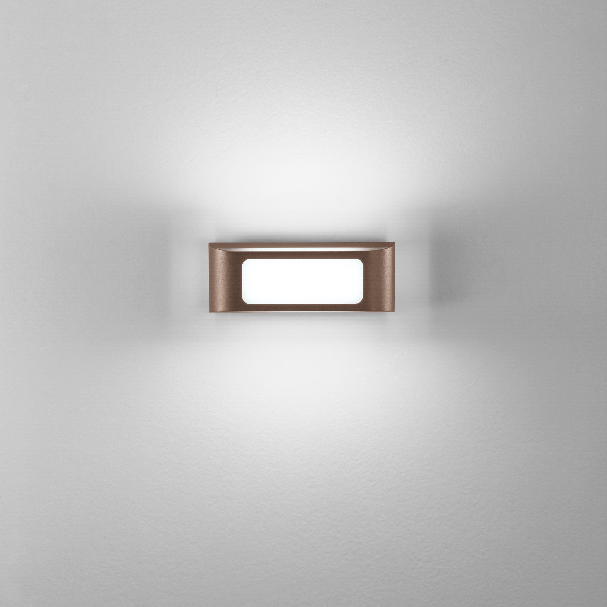APPLIQUE BIEMISSIONE LED DESERT CORTEN 12W 1500LM CCT 3000/4000K IP65 25X5,3X9,5CM