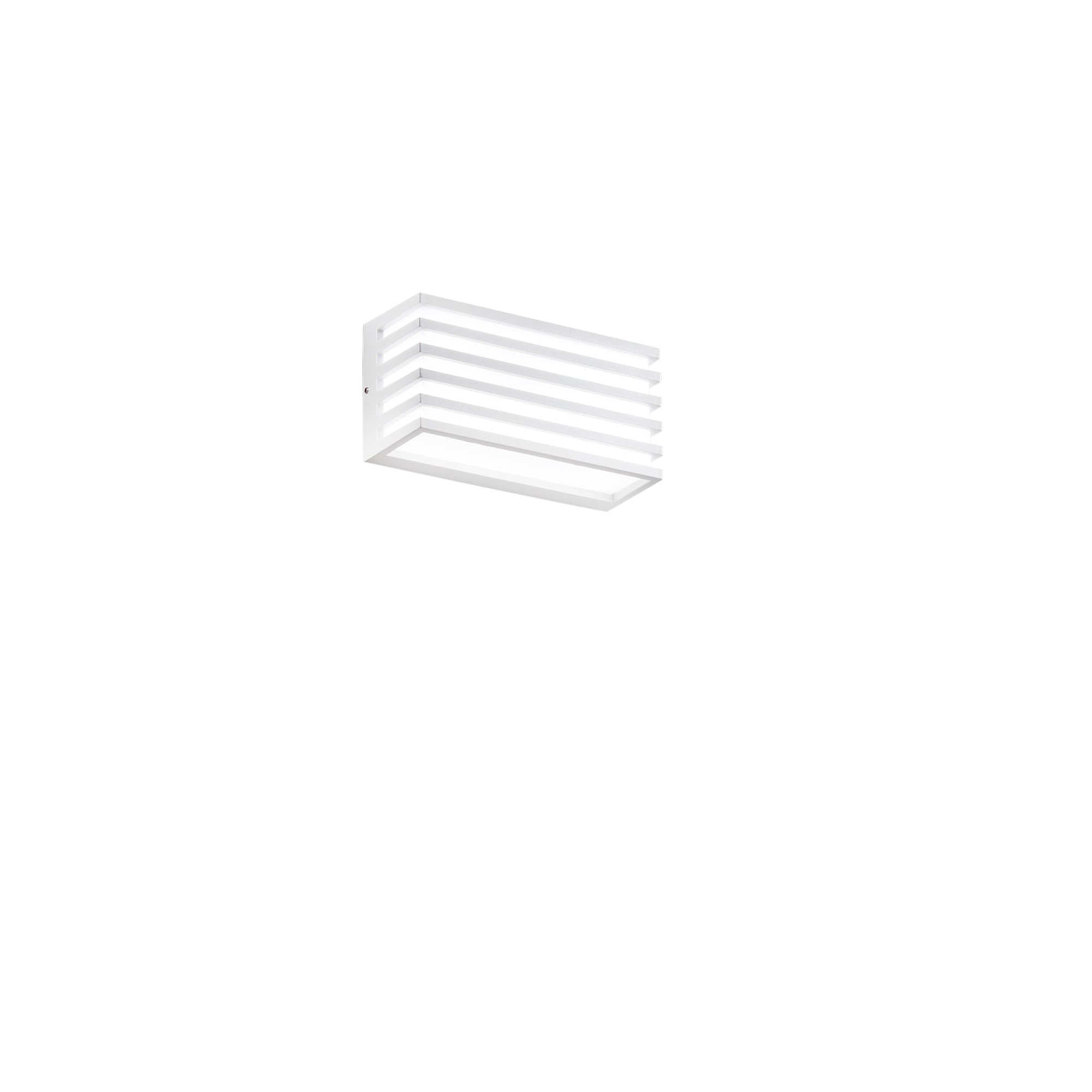 "Applique da esterno bianco DUKROT in alluminio con diffusore in policarbonato IP54 LED 12W 22cm"