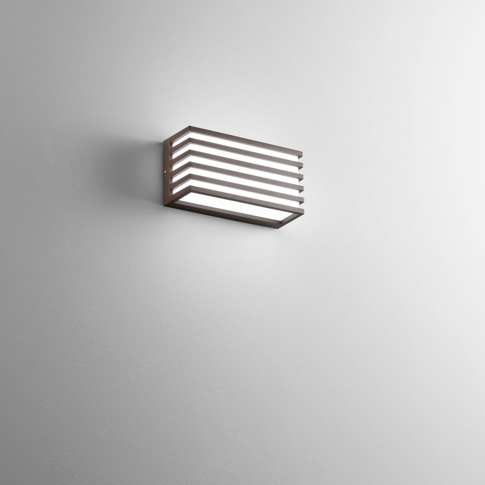 APPLIQUE BIEMISSIONE LED DUKROT CORTEN 12W 1440LM CCT IP54 CCT 22X8X11CM