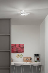PLAFONIERA LED VENTILATORE WIND BIANCO 10W 1100LM CCT DIMM CON TELECOMANDO IR 16X53CM