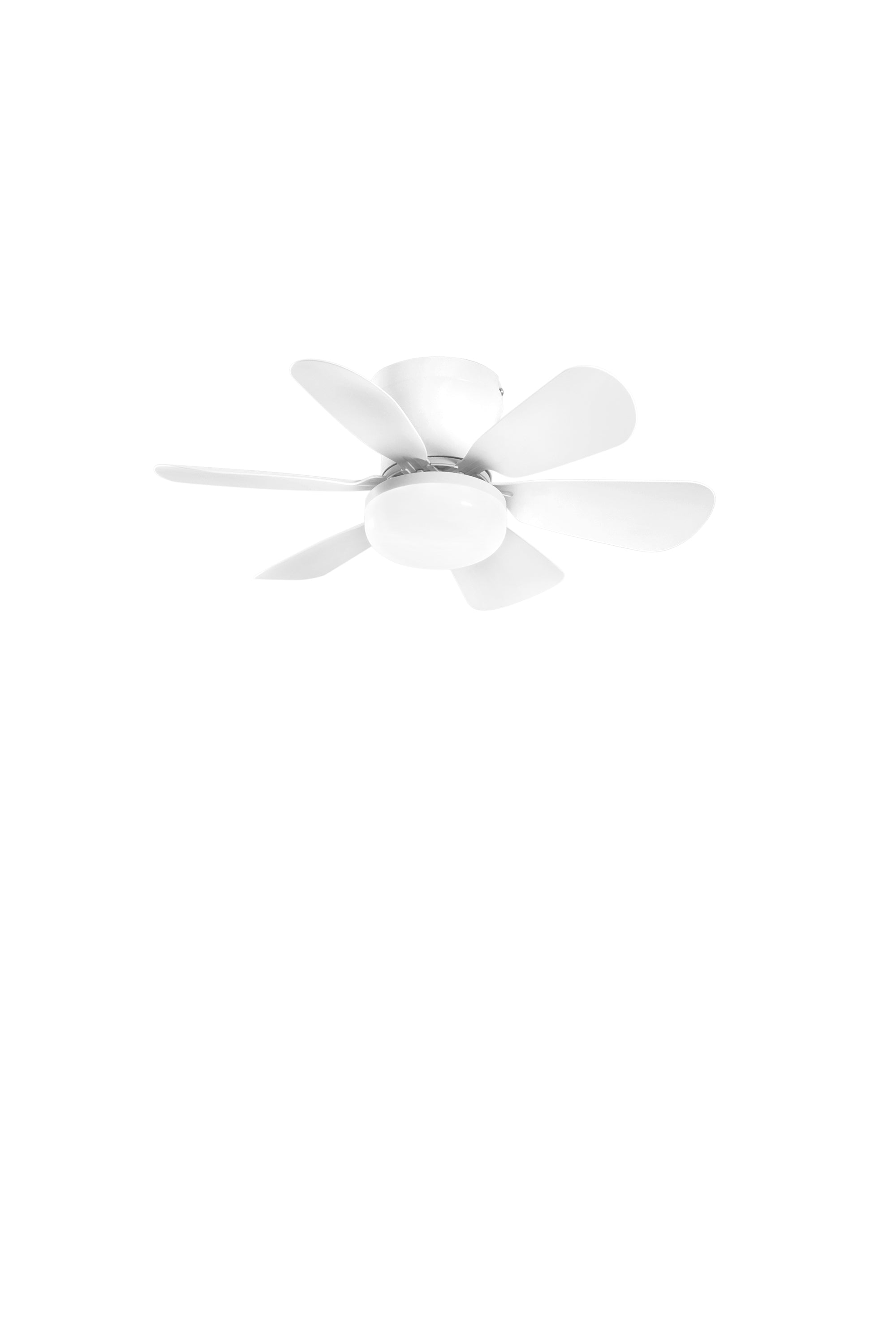 "Plafoniera con ventilatore WIND in policarbonato bianco con CCT"