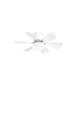 "Plafoniera con ventilatore WIND in policarbonato bianco con CCT"