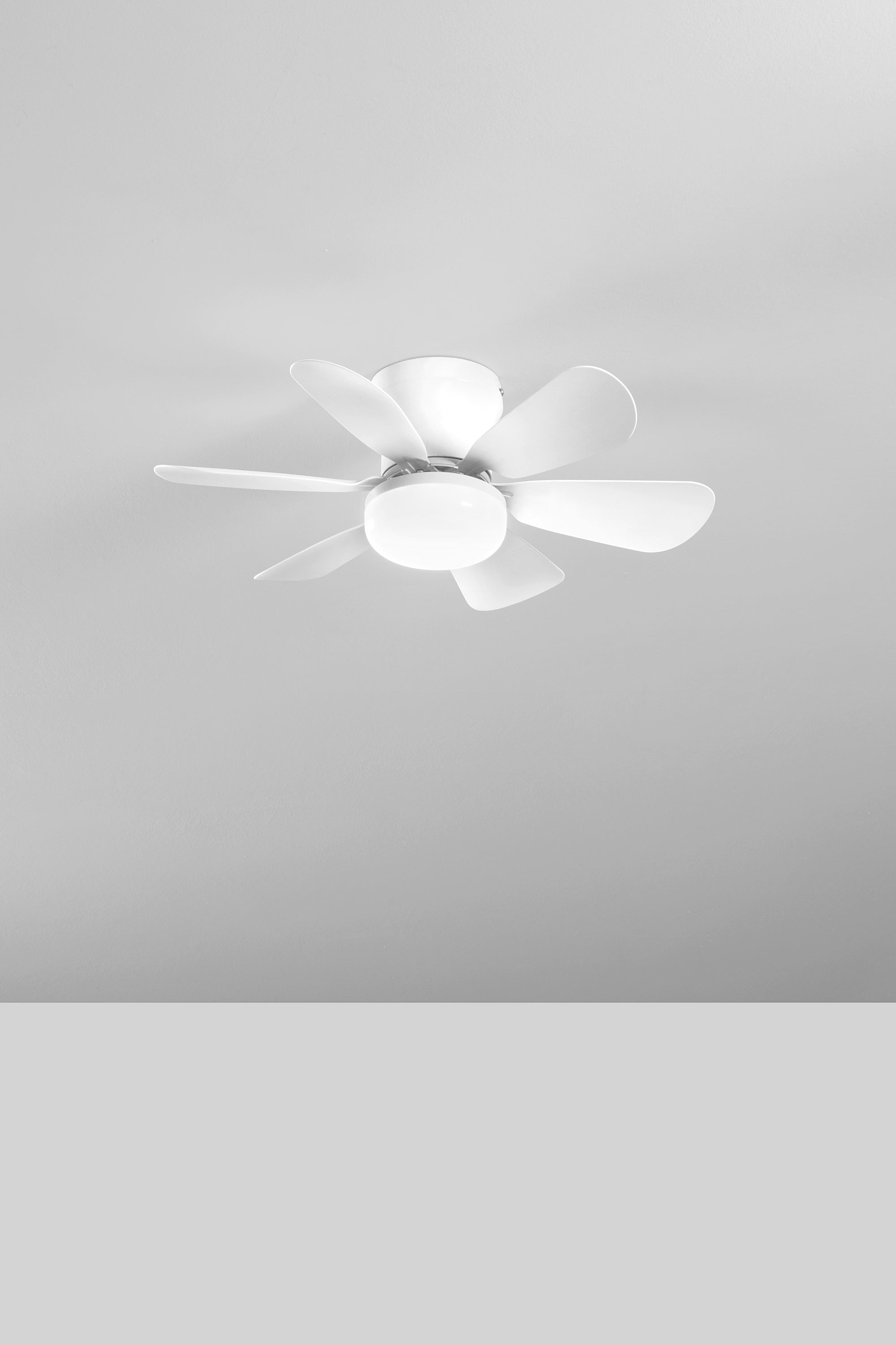 PLAFONIERA LED VENTILATORE WIND BIANCO 10W 1100LM CCT DIMM CON TELECOMANDO IR 16X53CM