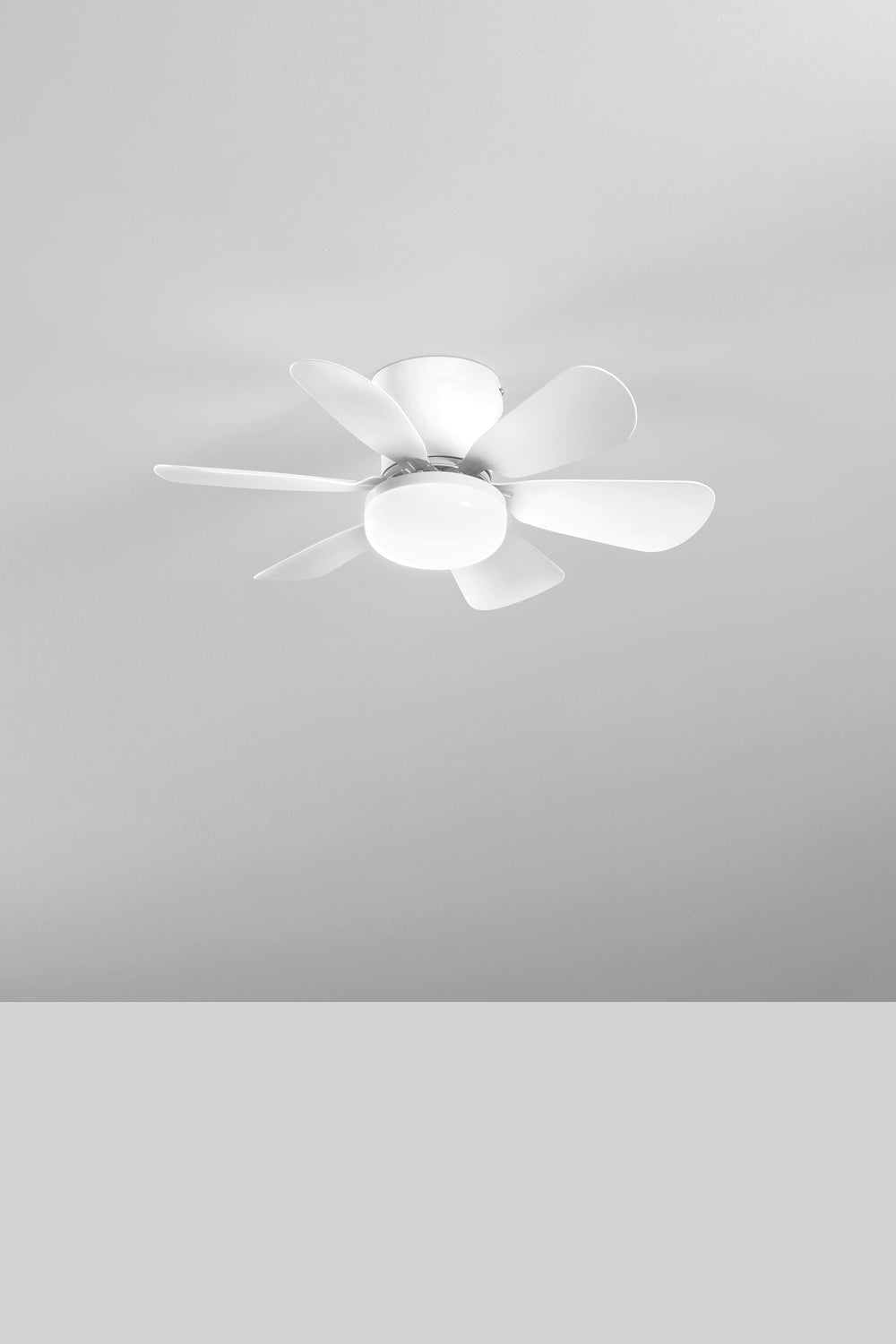 PLAFONIERA LED VENTILATORE WIND BIANCO 10W 1100LM CCT DIMM CON TELECOMANDO IR 16X53CM